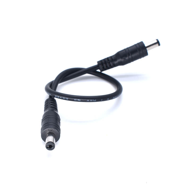 Elecbee DC5.5*2.1mm Straight Male to Male DC Power Cable 0.3mm2 30cm Length
